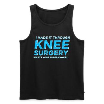 Neues Knie Knieoperation - Männer Premium Bio Tank Top - Schwarz - Vorne - AI Model Male 178 light (178cm)