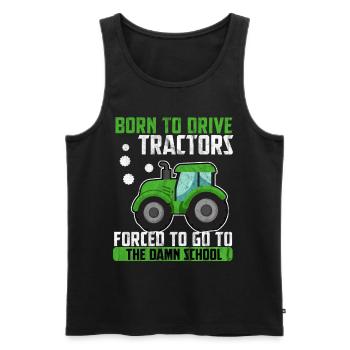 Tractor Trekker Farmer Agricultural Field Agriculture - Men's Premium Organic Tank Top - black - Front - AI Model Male 178 light (178cm)