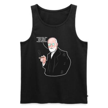 Your Mother - Funny Psychology & Psychologists - Men's Premium Organic Tank Top - black - Front - Michal (187cm)