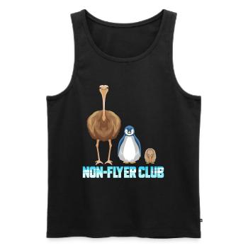 Non Flyer Club - Bird Ostrich Penguin Kiwi Bird - Men's Premium Organic Tank Top - black - Front - AI Model Male 178 light (178cm)