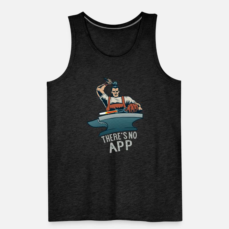 Farrier hoof blacksmith forge blacksmithing Men's Premium Organic Tank Top