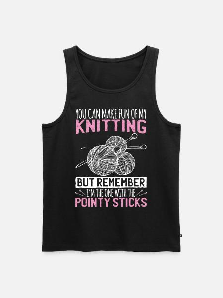 Stricken Geschenke - Männer Premium Bio Tank Top - Schwarz