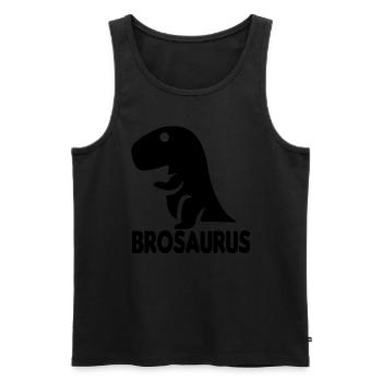 Brother brosaurus dino brothers gift - Men's Premium Organic Tank Top - black - Front - Michal (187cm)