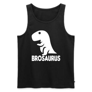 Brother brosaurus dino brothers gift - Men's Premium Organic Tank Top - black - Front - Michal (187cm)