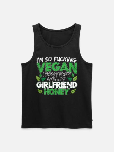 Vegans - Men's Premium Organic Tank Top - black