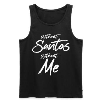 Santos - Männer Premium Bio Tank Top - Schwarz - Vorne - AI Model Male 178 light (178cm)