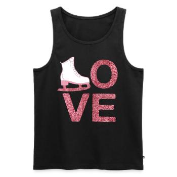 Love Figure Skating Skater Shoes Girls Skate Winte - Männer Premium Bio Tank Top - Schwarz - Vorne - AI Model Male 178 light (178cm)