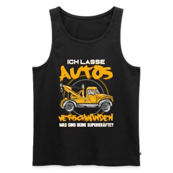Ich Lasse Autos Verschwinden - Abschleppdienst - Männer Premium Bio Tank Top - Schwarz - Vorne - Michal (187cm)
