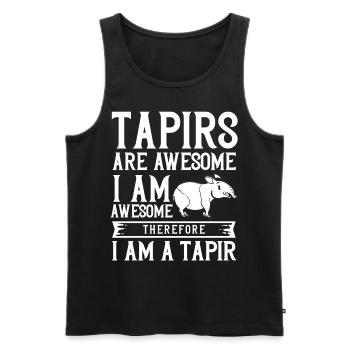 Tapir horse Malayan baby tapirus - Men's Premium Organic Tank Top - black - Front - AI Model Male 178 light (178cm)