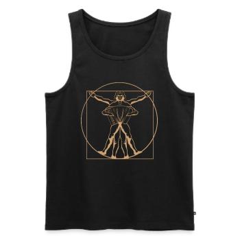 Accordéon cadeau homme de Vitruve - Débardeur bio Premium Homme - noir - Devant - Michal (187cm)