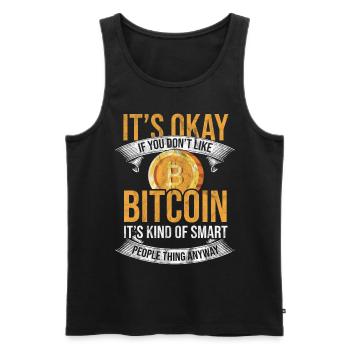 Bitcoin Blockchain Currency Litecoin Crypto Börse - Männer Premium Bio Tank Top - Schwarz - Vorne - AI Model Male 178 light (178cm)