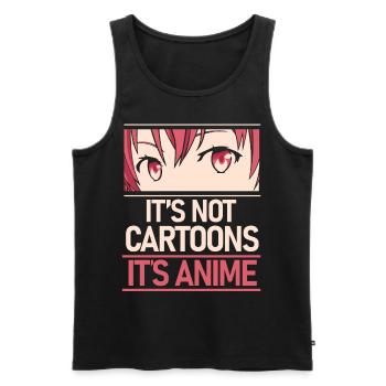 Cadeau de manga d'anime disant Otaku - Débardeur bio Premium Homme - noir - Devant - AI Model Male 178 light (178cm)
