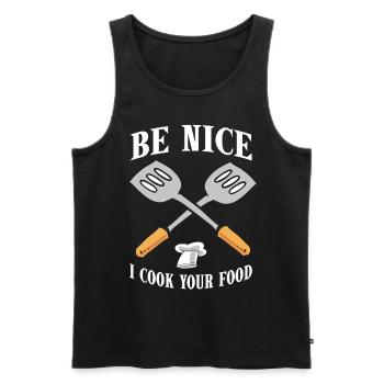 Koch Chefkoch Gourmet Kochmütze Geschenk Cuisine - Männer Premium Bio Tank Top - Schwarz - Vorne - AI Model Male 178 light (178cm)