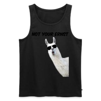 Alapaka Lama Sonnenbrille Not Your Ernst Denglisch - Männer Premium Bio Tank Top - Schwarz - Vorne - Michal (187cm)