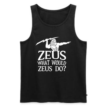 Que ferait Zeus - Débardeur bio Premium Homme - noir - Devant - Michal (187cm)