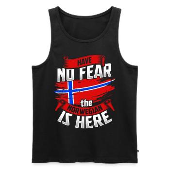 Norway Vikings Oslo Fjord Elk Norge Norway - Men's Premium Organic Tank Top - black - Front - AI Model Male 178 light (178cm)