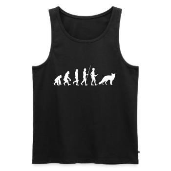 Fuchs Waldtier Fox Smart Clever Gift - Men's Premium Organic Tank Top - black - Front - AI Model Male 178 light (178cm)