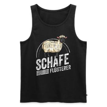 Schafe Flüsterer Lamm Schäfer Bauernhof Geschenk - Männer Premium Bio Tank Top - Schwarz - Vorne - Michal (187cm)