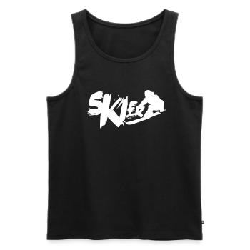 Skieur Ski Vacances Ski Ski Skis - Débardeur bio Premium Homme - noir - Devant - Michal (187cm)