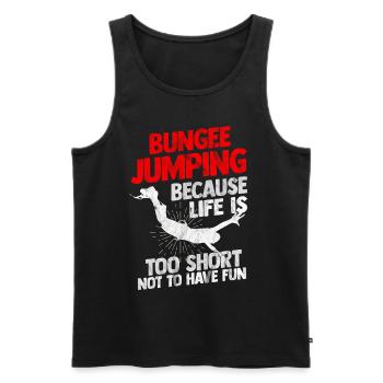 Bungee jumping - Men's Premium Organic Tank Top - black - Front - AI Model Male 178 light (178cm)