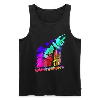 Schornsteinfeger Glücksbringer Geschenk - Männer Premium Bio Tank Top - Schwarz - Vorne - Michal (187cm)