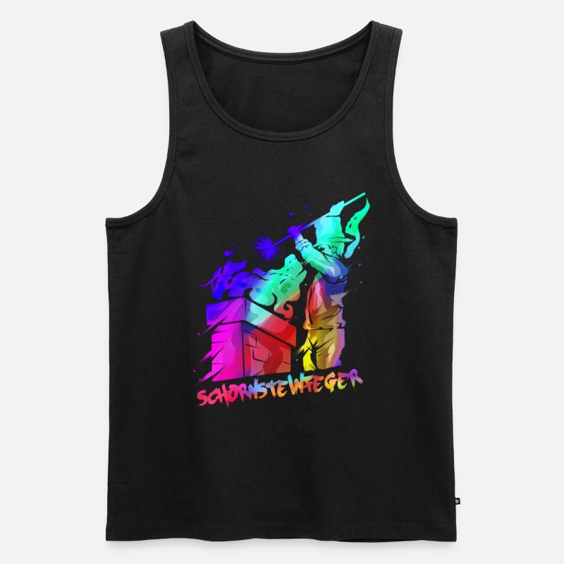 Schornsteinfeger Glücksbringer Geschenk - Männer Premium Bio Tank Top - Schwarz