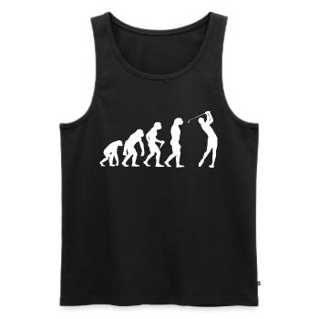 Golf Golfspieler Golfer Evolution Golfspielen - Männer Premium Bio Tank Top - Schwarz - Vorne - AI Model Male 178 light (178cm)