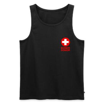 Déguisement Halloween Boner Donor comme idée cadeau - Débardeur bio Premium Homme - noir - Devant - AI Model Male 178 light (178cm)
