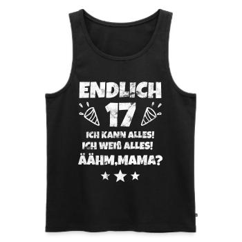 17.Geburtstag Geschenkidee Junge Mädchen - Männer Premium Bio Tank Top - Schwarz - Vorne - Michal (187cm)