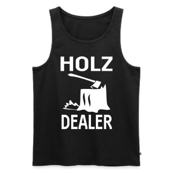 Holzfäller Waldmensch Geschenk - Männer Premium Bio Tank Top - Schwarz - Vorne - Michal (187cm)