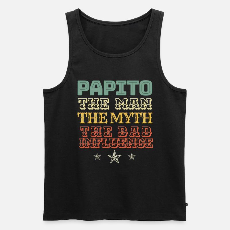 Soccer PAPITO - Männer Premium Bio Tank Top - Schwarz