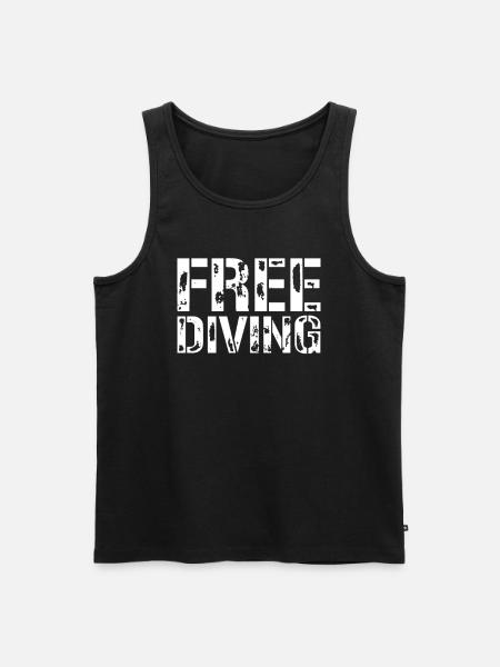 I love freediving, freediving, freediving - Men's Premium Organic Tank Top - black