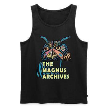 The Magnus Archives Owl Design - Men's Premium Organic Tank Top - black - Front - AI Model Male 178 light (178cm)