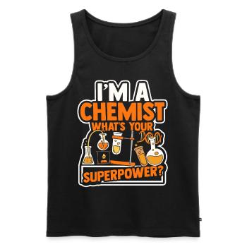 Chemie - Männer Premium Bio Tank Top - Schwarz - Vorne - Michal (187cm)
