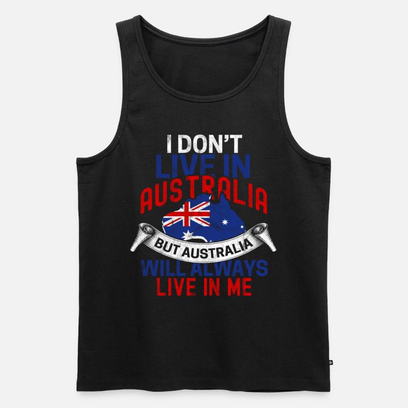Australien - Männer Premium Bio Tank Top - Schwarz