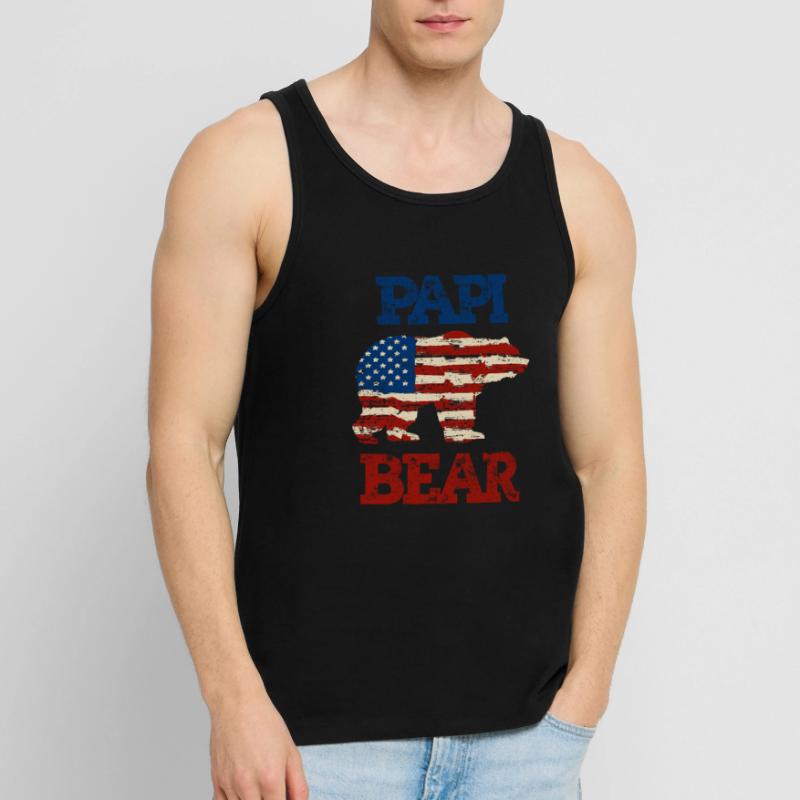 Rainbow PAPI Shirt, Retro PAPI, PAPI Sunset, PAPI Männer Premium Bio Tank Top