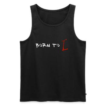 Born To Scooter - Männer Premium Bio Tank Top - Schwarz - Vorne - AI Model Male 178 light (178cm)