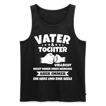Vater Tochter Geschenkidee - Männer Premium Bio Tank Top - Schwarz - Vorne - AI Model Male 178 light (178cm)