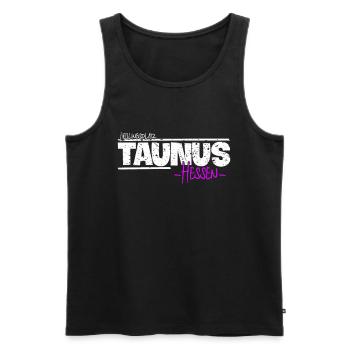 Taunus mein Lieblingsplatz in Hessen - Männer Premium Bio Tank Top - Schwarz - Vorne - AI Model Male 178 light (178cm)