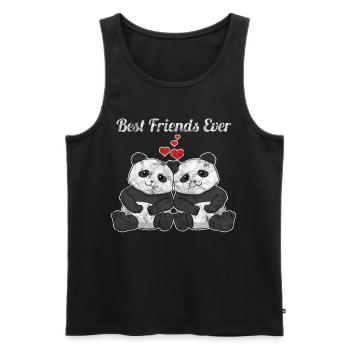 Face Mask Friends Best Friend Gift - Männer Premium Bio Tank Top - Schwarz - Vorne - AI Model Male 178 light (178cm)