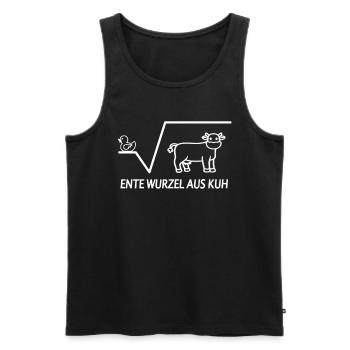 Ente Wurzel aus Kuh Witze Mathe Mathematik Lehrer - Männer Premium Bio Tank Top - Schwarz - Vorne - Michal (187cm)