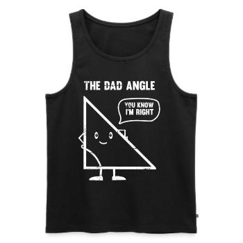 Dad Angle Mathematics Teacher Student Funny Geomet - Men's Premium Organic Tank Top - black - Front - AI Model Male 178 light (178cm)