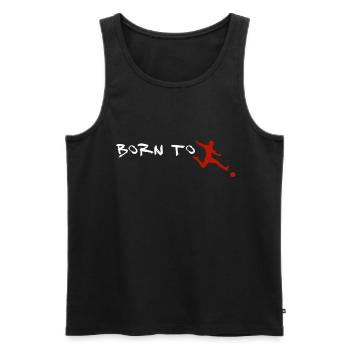 Born To Football - Men's Premium Organic Tank Top - black - Front - AI Model Male 178 light (178cm)