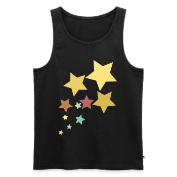 Étoiles étoiles - Débardeur bio Premium Homme - noir - Devant - Michal (187cm)