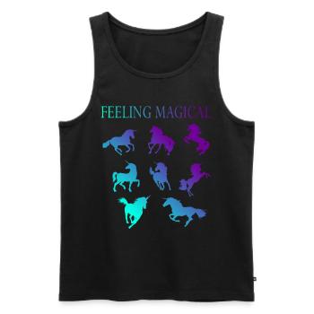 Feeling magical - Men's Premium Organic Tank Top - black - Front - AI Model Male 178 light (178cm)