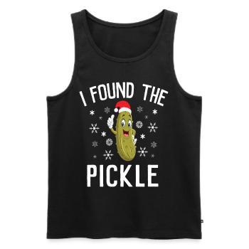 I found the Christmas pickle - Men's Premium Organic Tank Top - black - Front - AI Model Male 178 light (178cm)