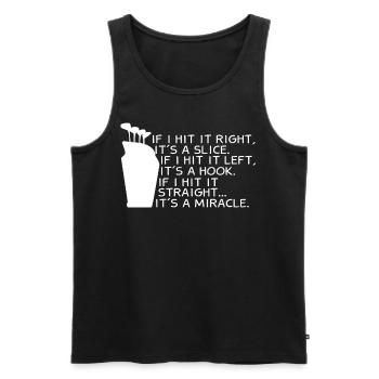 Lustiges Golf Sprüche Geschenk Golfen Golfer - Männer Premium Bio Tank Top - Schwarz - Vorne - Michal (187cm)