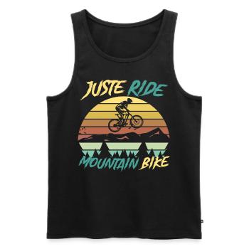 Bike bike - Men's Premium Organic Tank Top - black - Front - Michal (187cm)