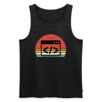 I Hate Programming Programmierer Coding - Männer Premium Bio Tank Top - Schwarz - Vorne - AI Model Male 178 light (178cm)