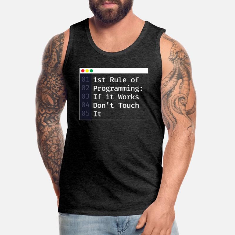 1st Rule Of Programming Programmierer Coding Männer Premium Bio Tank Top